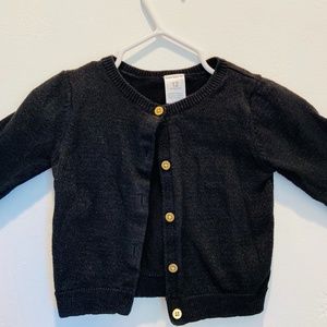 Carter's Cardigan 12M - Black with Sparkles
